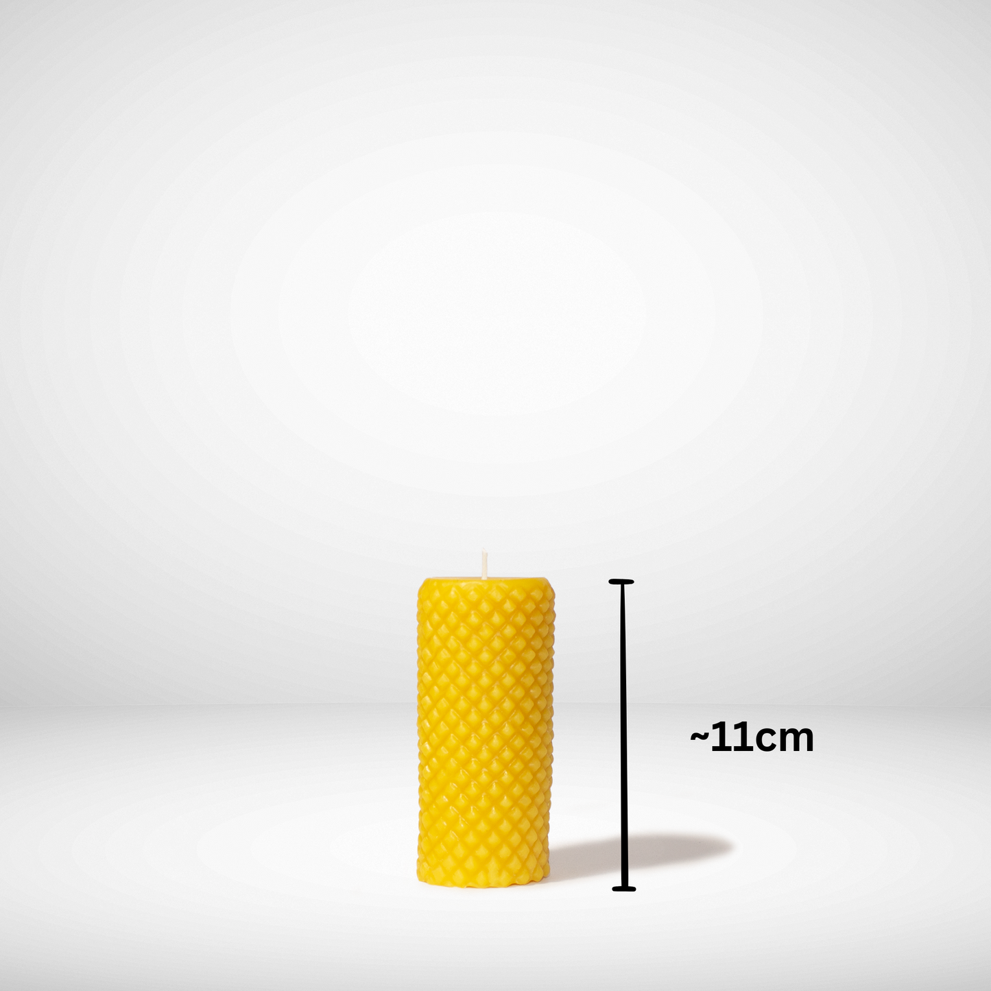 Beeswax Diamond Pillar Candle with dimensions