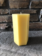 Load image into Gallery viewer, Hexagon Beeswax Pillar Candle
