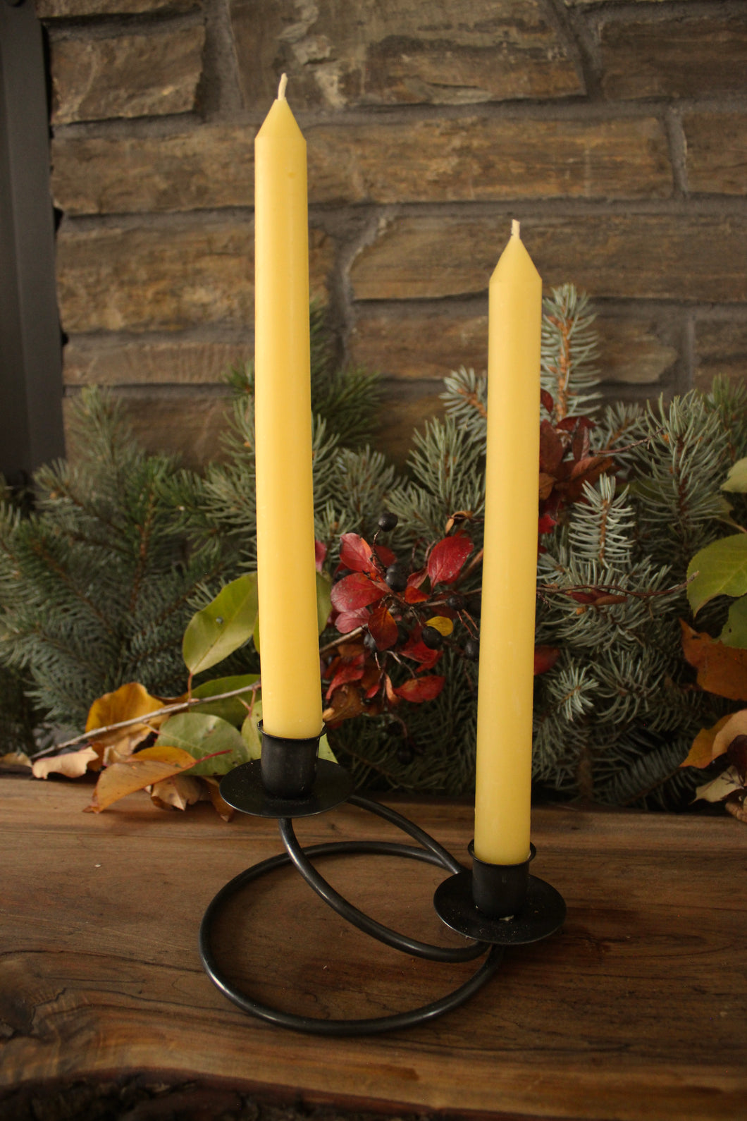 Beeswax Taper Candle, Pair