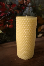 Load image into Gallery viewer, Honey Comb Pillar Beeswax Candle
