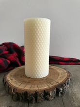 Load image into Gallery viewer, Honey Comb Pillar Beeswax Candle
