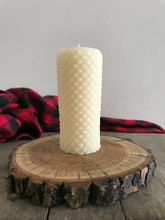 Load image into Gallery viewer, Diamond Pillar Beeswax Candle
