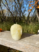 Load image into Gallery viewer, Beeswax Flower Skull Candle
